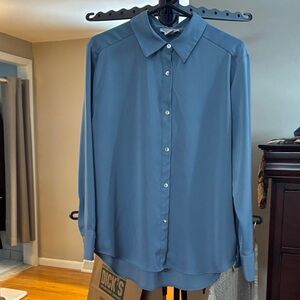 Women’s Blue Button Down Blouse